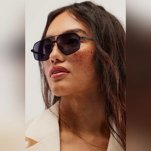 NWT Free People Black Roger Aviator Sunglasses